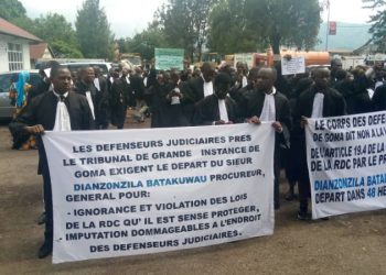 Goma: Les défenseurs judiciaires marchent pour exiger le départ du PR du Nord-Kivu