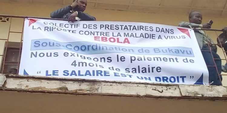 Sud-Kivu : Manifestation  des agents de la riposte contre Ebola pour demander leurs arriérés de salaire de 4 mois