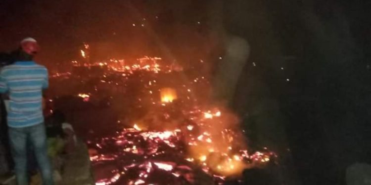 Bukavu : Un incendie a fait 100 ménages sans abris au quartier Mosola.
