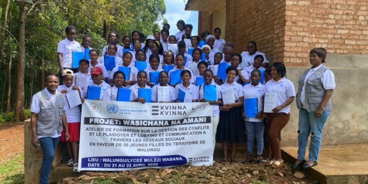 Walungu : Clôture des premières formations du projet « Wasichana na Amani » pour renforcer la participation des filles à la paix.